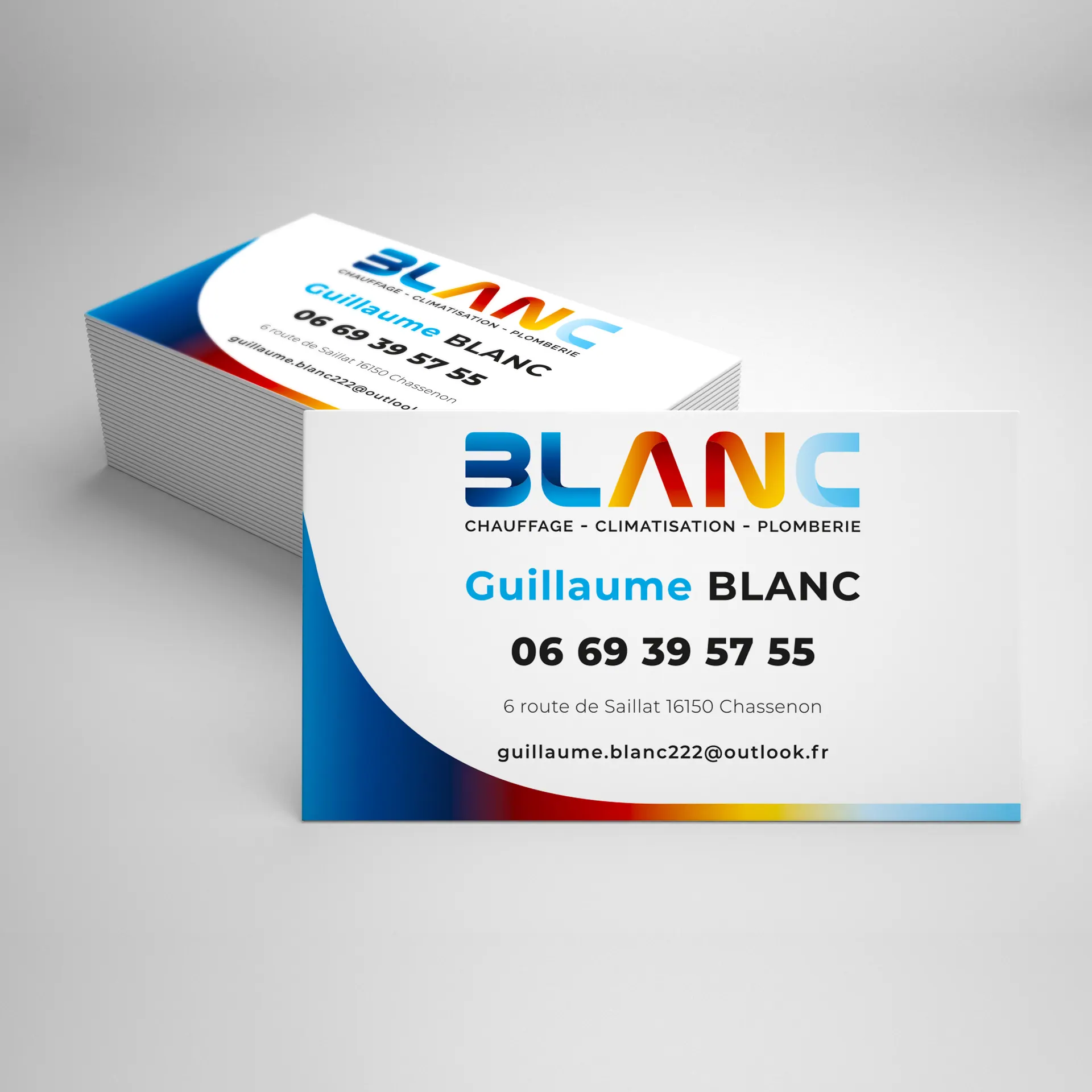Carte de visite blanc