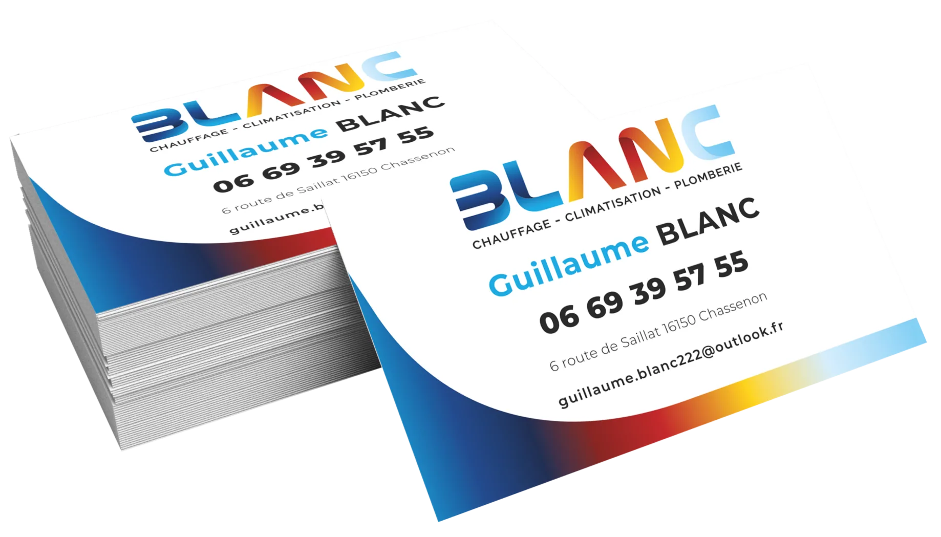 Cartes de visite Blanc