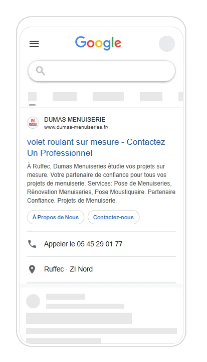 Campagne Google Ads – annonce 1