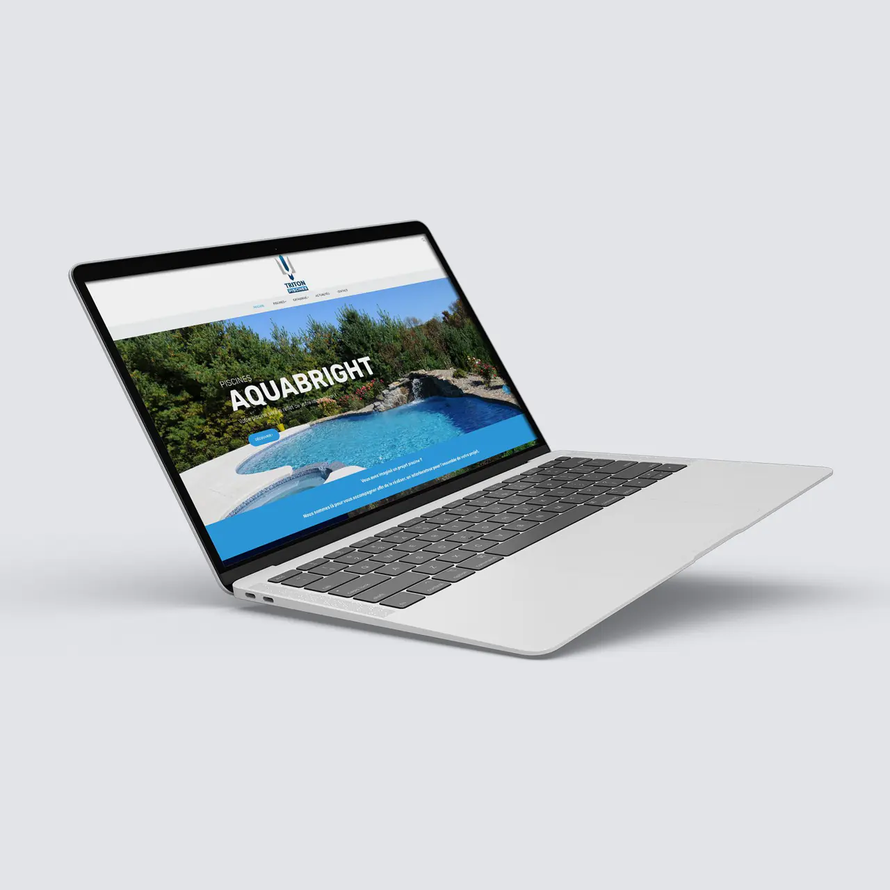 Triton Piscine : site internet réalisé par l’agence Centaure