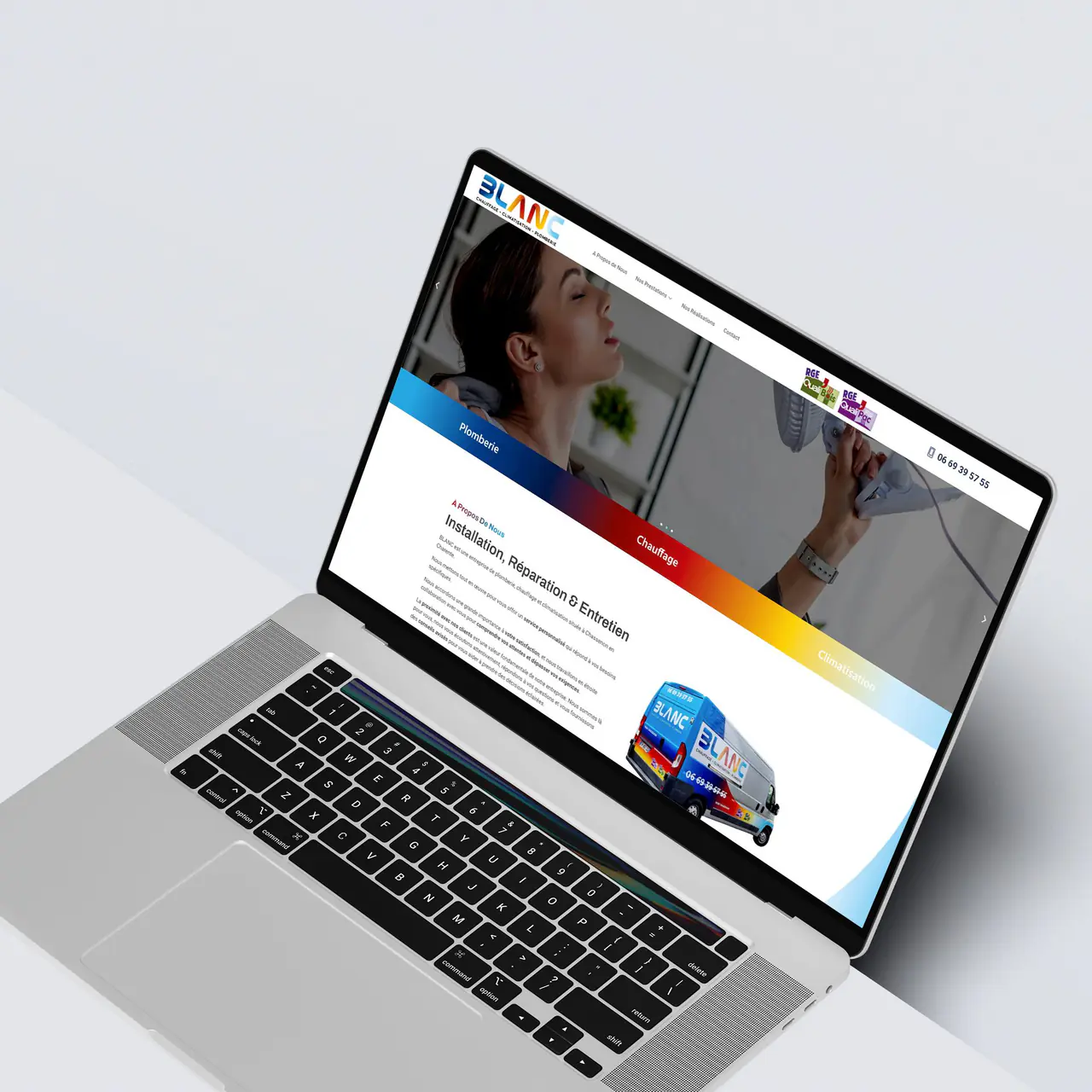 Blanc : site internet réalisé par l’agence Centaure