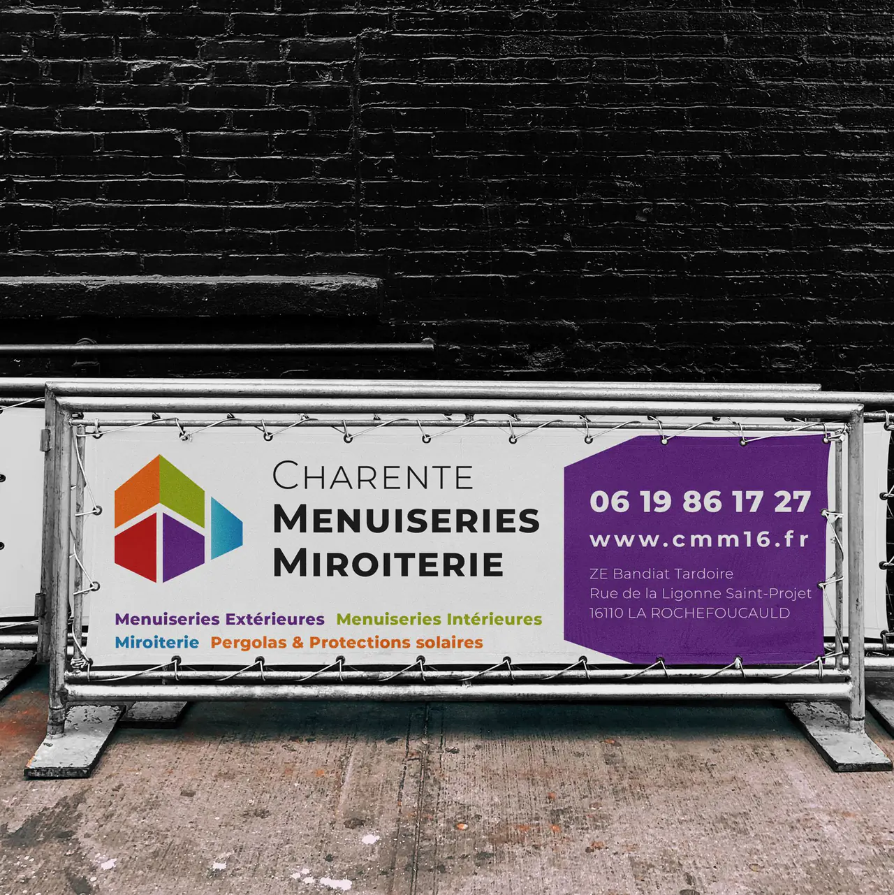CMM : bâche réalisé par l’agence Centaure