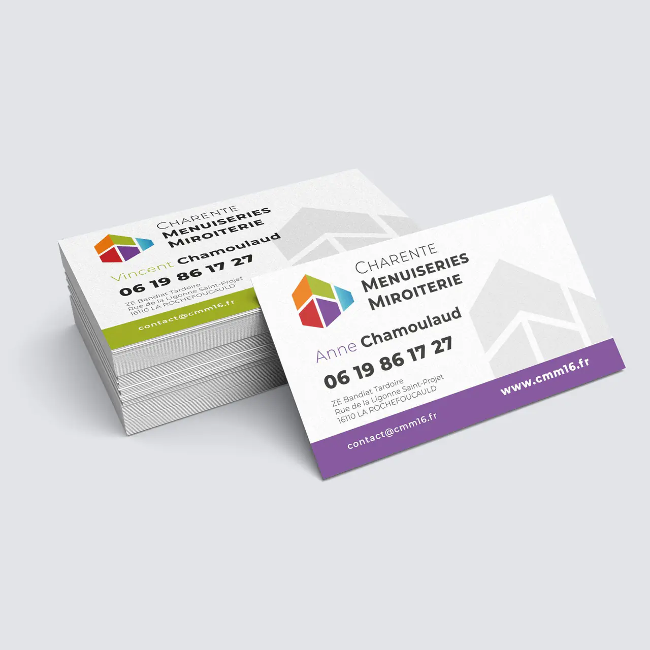 CMM : cartes de visite réalisé par l’agence Centaure